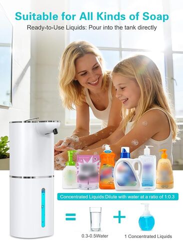 Bomivoi 2 Pack Automatic Liquid Soap Dispenser, Rechargeable Touchless Soap Dispenser, Digital Display, 6-Level Adjustable, 380mL Wall Mount Countertop Hand Soap Dispenser for Bathroom Kitchen Sink in Kuwait