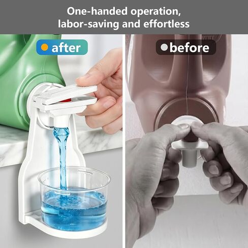 Laundry Detergent Dispenser Cup Holder, Laundry Soap Drip Catcher Tray, 1P | VOTLEVT Plastic laundry detergent drip catcher, Fabric Softener Cup Holder, Liquid laundry Soap holder stand for laundry room in Kuwait