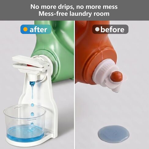 Laundry Detergent Dispenser Cup Holder, Laundry Soap Drip Catcher Tray, 1P | VOTLEVT Plastic laundry detergent drip catcher, Fabric Softener Cup Holder, Liquid laundry Soap holder stand for laundry room in Kuwait
