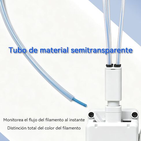 JUYI PTFE Tube Kit, 2.5mm ID×4mm OD, 10M/32.8ft, Compatible with Bambu Lab AMS X1/P1P/A1, CREALITY K2 Plus, FLASHFORGE, Prusa MMU3 3D Printers, For 1.75mm Filament, Transparent White in Kuwait