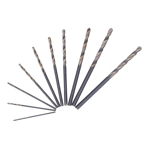 HSS Drill bit Set, Premium high Speed Steel Twist Drills with Cutting Edges for Wood Plastic and Carving Projects 10 piece Set Sizes 0.8mm to 3.0mm in Kuwait