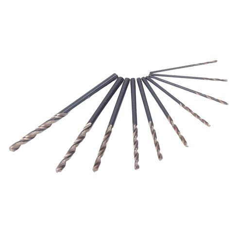 HSS Drill bit Set, Premium high Speed Steel Twist Drills with Cutting Edges for Wood Plastic and Carving Projects 10 piece Set Sizes 0.8mm to 3.0mm in Kuwait