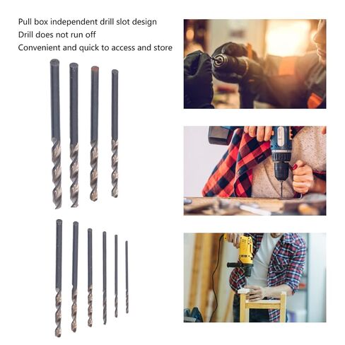 HSS Drill bit Set, Premium high Speed Steel Twist Drills with Cutting Edges for Wood Plastic and Carving Projects 10 piece Set Sizes 0.8mm to 3.0mm in Kuwait