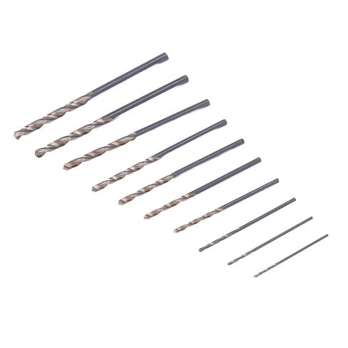HSS Drill bit Set, Premium high Speed Steel Twist Drills with Cutting Edges for Wood Plastic and Carving Projects 10 piece Set Sizes 0.8mm to 3.0mm in Kuwait