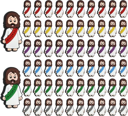 30 قطعة من الخرز البؤري السيليكون الصغير من يسوع، خرز يسوع الصغير يحبك للأقلام والهدايا الدينية وحشو عيد الميلاد وحشو مدرسة الأحد ومخلص المسيح in Kuwait