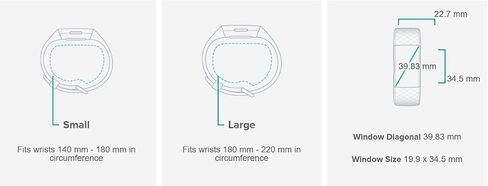 Fitbit Charge 3 Fitness Activity Tracker, Rose Gold/Blue Grey, One Size (S & L Bands Included) (Renewed) in Kuwait