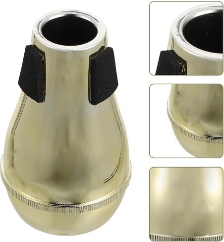 Golden Abs Trombone Practice Mute for Sound Attenuation, Trombone Silencer Accessory Designed for Silent Practice and Noise Reduction in Kuwait