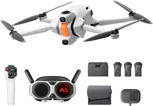 Antigravity A1 Infinity Bundle, 8K 360° Drone with Camera for Adults, Dual Micro-OLED Goggles, 39Mins Per-BAT, Point-to-Fly Motion Control, Deep Track, Auto Return, Auto Edit, Sky Genie, Voice Assistant in Kuwait