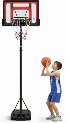 Kids Basketball Hoop Outdoor, Adjustable Height Portable Basketball Hoops & Goals with 33 inch PC Backboard for Backyard, Driveway and Court in Kuwait