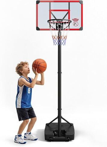 Kids Basketball Hoop Outdoor, Adjustable Height Portable Basketball Hoops & Goals with 33 inch PC Backboard for Backyard, Driveway and Court in Kuwait