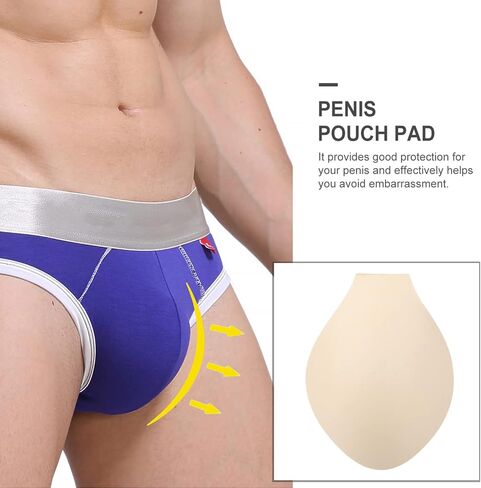 SOIMISS Underwear Swim Briefs Pad Enlarge Enhancing Cup Sponge Mats Swimwear Coasters Trunks Cups 4 Pcs Yellow in Saudi Arabia