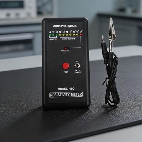 Digital for surface Resistivity Tester, for ESD Anti Static Resistance Meter with Grounding Wire, Portable ABS Measuring Device for Engineering Quality in Kuwait
