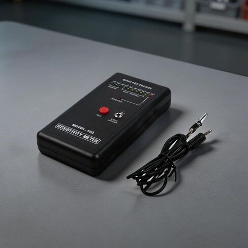 Digital for surface Resistivity Tester, for ESD Anti Static Resistance Meter with Grounding Wire, Portable ABS Measuring Device for Engineering Quality in Kuwait