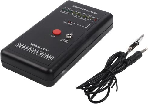 Digital for surface Resistivity Tester, for ESD Anti Static Resistance Meter with Grounding Wire, Portable ABS Measuring Device for Engineering Quality in Kuwait