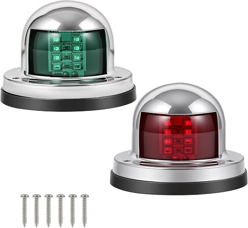 2 قطعة أضواء الملاحة LED للقوارب البحرية، أضواء إشارة الإبحار بمنفذ أحمر وأخضر، IP67 مقاومة للماء 12 فولت LED أضواء القارب للعائم، اليخوت، المراكب الشراعية، القوارب السريعة، قوارب الصيد in Kuwait