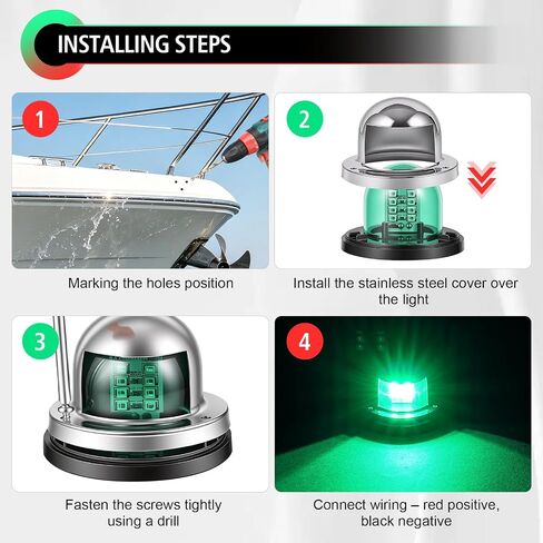 2 قطعة أضواء الملاحة LED للقوارب البحرية، أضواء إشارة الإبحار بمنفذ أحمر وأخضر، IP67 مقاومة للماء 12 فولت LED أضواء القارب للعائم، اليخوت، المراكب الشراعية، القوارب السريعة، قوارب الصيد in Kuwait