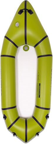 Packraft PVC نفخ السفر قوارب الكاياك مع أرضية غرزة قطرة لتجمع المياه المسطحة / الانجراف دراجة / زورق Litewater، 1 شخص، 7.7Ft in Kuwait