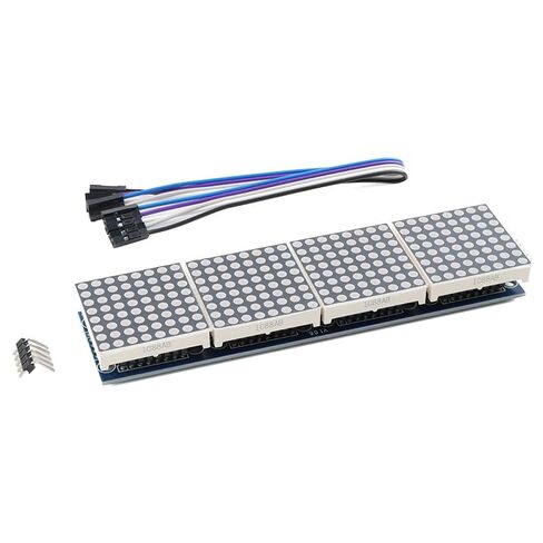 1 قطعة MAX7219 وحدة المصفوفة النقطية 4 أرقام مصفوفة نقطية 4 في 1 لوحة العرض وحدة التحكم الدقيقة LED نموذج مشغل أخضر in Kuwait