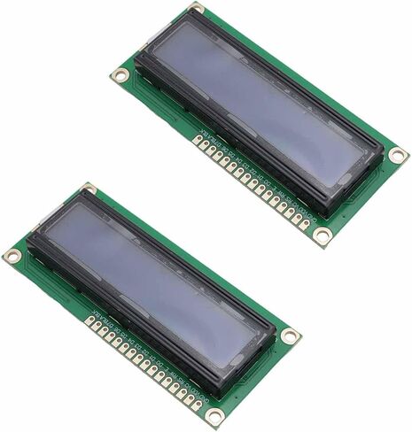 2 قطعة وحدة LCD زرقاء 1602 شاشة عرض نقطية متوافقة مع وحدات التحكم وواجهات 1x16 in Kuwait