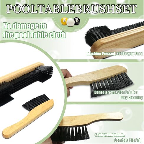 Pool Table Brush Set, Pool Table Brush for Felt & Rail Cleaning, Billiard Table Cleaner Accessories Kit in Kuwait