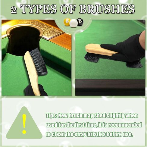 Pool Table Brush Set, Pool Table Brush for Felt & Rail Cleaning, Billiard Table Cleaner Accessories Kit in Kuwait