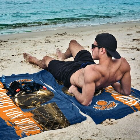 Northwest New York Knicks 2026 NBA Champions Exalted Sand Free Beach Towel, Lightweight Quick Dry Polyester Bath, Pool Swim Travel Fan Gear, 35 x 60 Inch in Kuwait