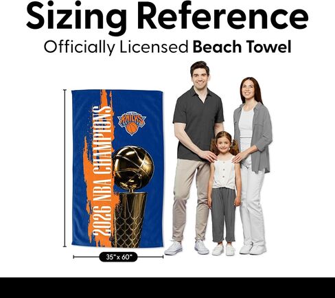 Northwest New York Knicks 2026 NBA Champions Exalted Sand Free Beach Towel, Lightweight Quick Dry Polyester Bath, Pool Swim Travel Fan Gear, 35 x 60 Inch in Kuwait