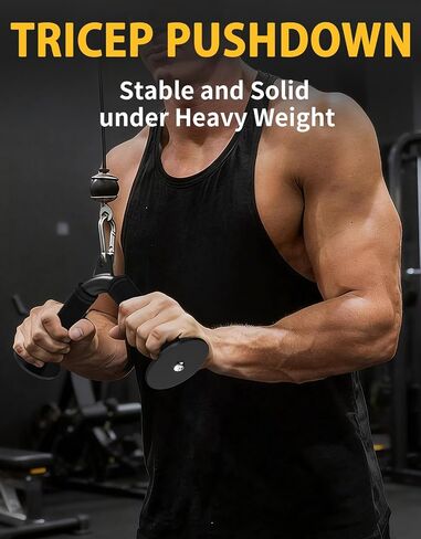 Tricep V Bar Cable Attachment, Non-Slip Rubber Grip Tricep Bar for Gym Cable Machine, Tricep Pull Down Attachment for Arm Training in Kuwait
