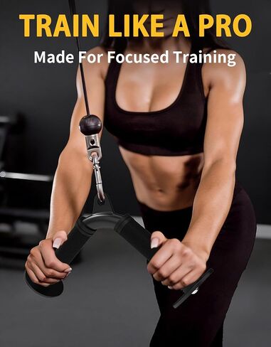 Tricep V Bar Cable Attachment, Non-Slip Rubber Grip Tricep Bar for Gym Cable Machine, Tricep Pull Down Attachment for Arm Training in Kuwait