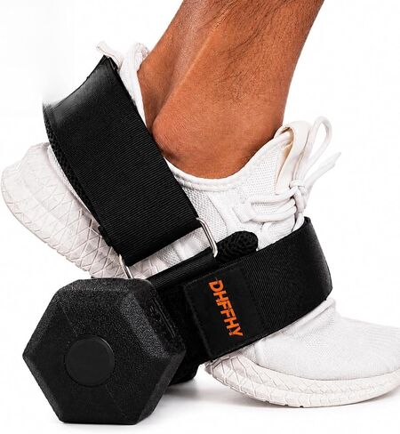 Monkey Foot Dumbbell Attachment for Glute Kickbacks & Leg Workouts, Adjustable Ankle/Foot Strap for Home Gym, Dumbbell Lifting Attachment for Hamstring Curls, Foot Weight Training Equipment in Kuwait