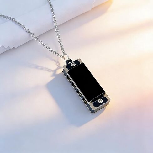 Necklace Harmonica Mini Four-Hole Eight-Tone Playable Pendant For Travel, Parties Everyday Fashion Accessory, Purple in Kuwait