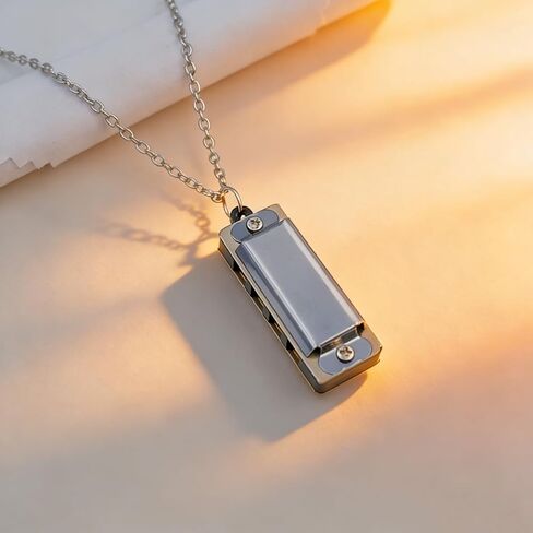 Necklace Harmonica Mini Four-Hole Eight-Tone Playable Pendant For Travel, Parties Everyday Fashion Accessory, Purple in Kuwait