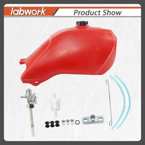 labwork Fuel Tank Replacement for Honda 1993-2000 FourTrax300 TRX300 2x4 TRX300FW 4x4 with Cap and Fuel Petcock Red Plastic 11325-123 in Saudi Arabia