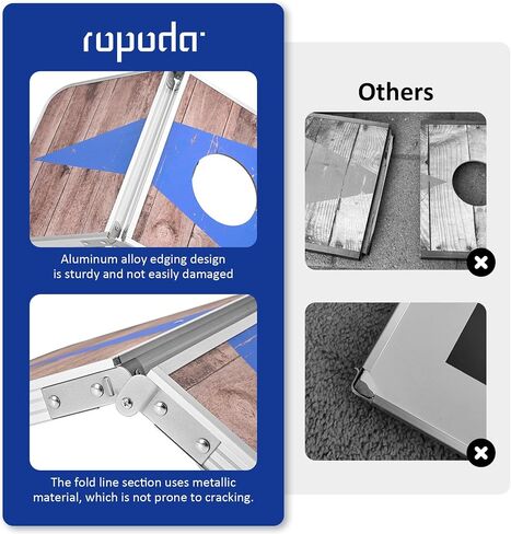 ROPODA Portable Cornhole Board Set,24x16 / 30×20in Corn Hole Games for Adults with 8 Bean Bags, Lightweight Aluminum Alloy Edging Cornhole Set for Outdoor Games, Beach and Tailgates in Kuwait