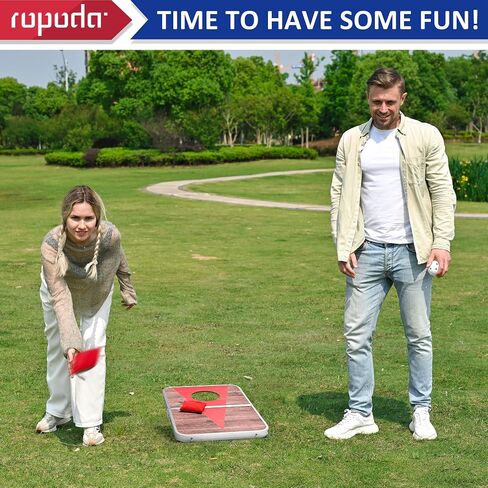 ROPODA Portable Cornhole Board Set,24x16 / 30×20in Corn Hole Games for Adults with 8 Bean Bags, Lightweight Aluminum Alloy Edging Cornhole Set for Outdoor Games, Beach and Tailgates in Kuwait