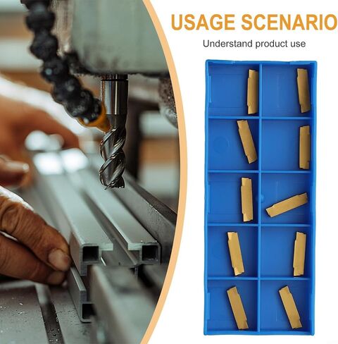CVD Coated Carbide Inserts for MGMN200 300 400 500 NC3020 Grooving Lathe Tool for Stainless Steel Cast Iron Machining High Wear Resistance(MGMN200) in Kuwait