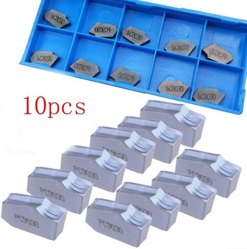 10Pcs SP300 PC9030 ZQMX3N Grooving Insert Carbide for Semi-Finishing Steel Cast Iron High Grip Resistance Easy Replace in Kuwait
