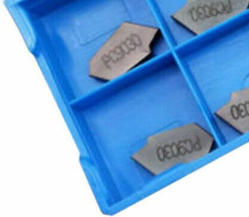 10Pcs SP300 PC9030 ZQMX3N Grooving Insert Carbide for Semi-Finishing Steel Cast Iron High Grip Resistance Easy Replace in Kuwait