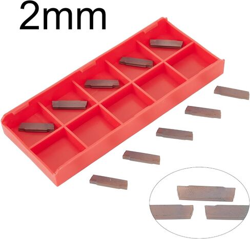 FABULETTA MGMN200-G PC9030 Carbide Grooving Inserts 2mm Width for MGEHR Holders, Semi-Finishing and Finishing Cutting Tool Tips with High Wear Resistance for Steel and Cast Iron Machining, 10 Pack in Kuwait