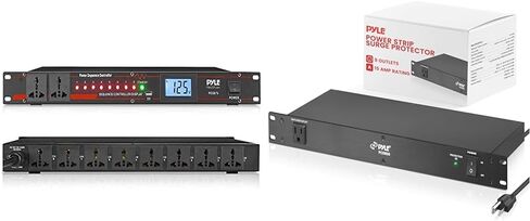 Pyle 10 Outlet 2000W Power Sequencer Rack Mount Pro Audio Supply Controller with PDU Power Strip Surge Protector in Saudi Arabia