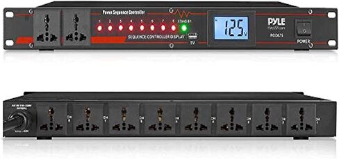 Pyle 10 Outlet 2000W Power Sequencer Rack Mount Pro Audio Supply Controller with PDU Power Strip Surge Protector in Saudi Arabia