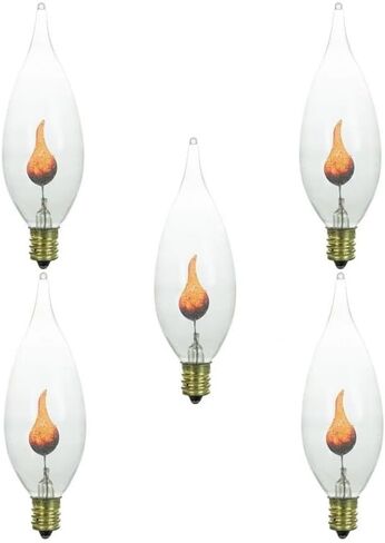 5 Flicker Flame Light, E12 Candelabra Base, 3 watt Bulb in Saudi Arabia