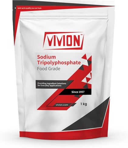 Sodium Tripolyphosphate STPP Food Grade - 1 kg (2.2 lb) - STPP FG Granular Additive - Water Soluble Meat Stabilizer & Dairy Emulsifier in Saudi Arabia