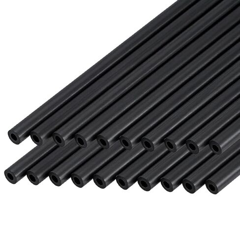 OLYCRAFT 10Pcs Carbon Fiber Tube 4x2x301mm Hollow Carbon Fiber Rods Pure Round Carbons Fibers Roll Pultruded Carbons Fibers Tubing for RC Airplane Quadcopter Multicopter DIY Craft Till Matte in Saudi Arabia