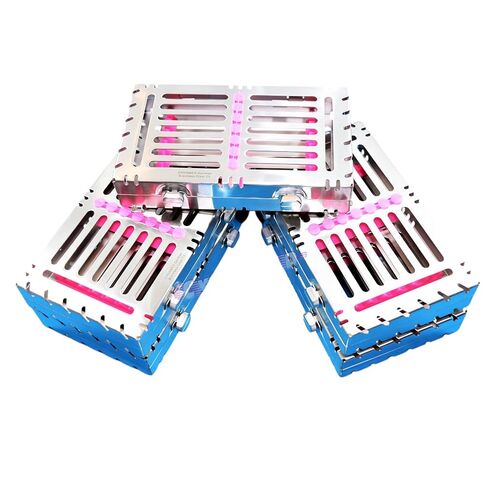 5PCS Detachable Sterilization Cassette Rack for 7 Instruments with Double Button CYNAMED in Kuwait