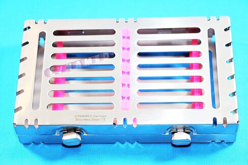5PCS Detachable Sterilization Cassette Rack for 7 Instruments with Double Button CYNAMED in Kuwait