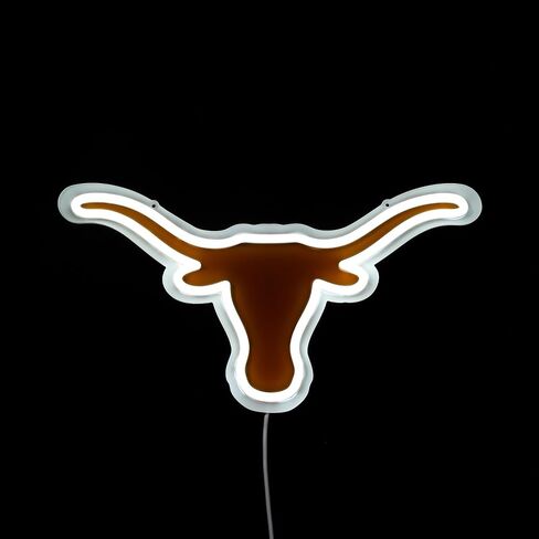 لافتة نيون LED مرخصة رسميًا من الرابطة الوطنية لرياضة الجامعات بالولايات المتحدة الأمريكية (NCAA Texas Longhorns)، مقاس 15 بوصة × 8.06 بوصة - مثالية للمعجبين والخريجين in Kuwait