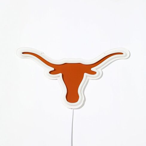 لافتة نيون LED مرخصة رسميًا من الرابطة الوطنية لرياضة الجامعات بالولايات المتحدة الأمريكية (NCAA Texas Longhorns)، مقاس 15 بوصة × 8.06 بوصة - مثالية للمعجبين والخريجين in Kuwait
