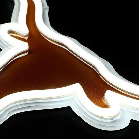 لافتة نيون LED مرخصة رسميًا من الرابطة الوطنية لرياضة الجامعات بالولايات المتحدة الأمريكية (NCAA Texas Longhorns)، مقاس 15 بوصة × 8.06 بوصة - مثالية للمعجبين والخريجين in Kuwait