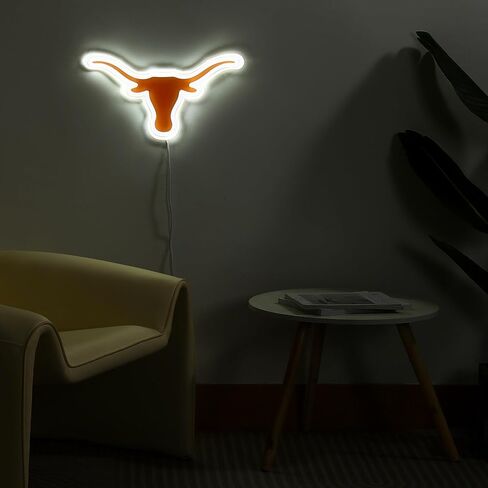 لافتة نيون LED مرخصة رسميًا من الرابطة الوطنية لرياضة الجامعات بالولايات المتحدة الأمريكية (NCAA Texas Longhorns)، مقاس 15 بوصة × 8.06 بوصة - مثالية للمعجبين والخريجين in Kuwait
